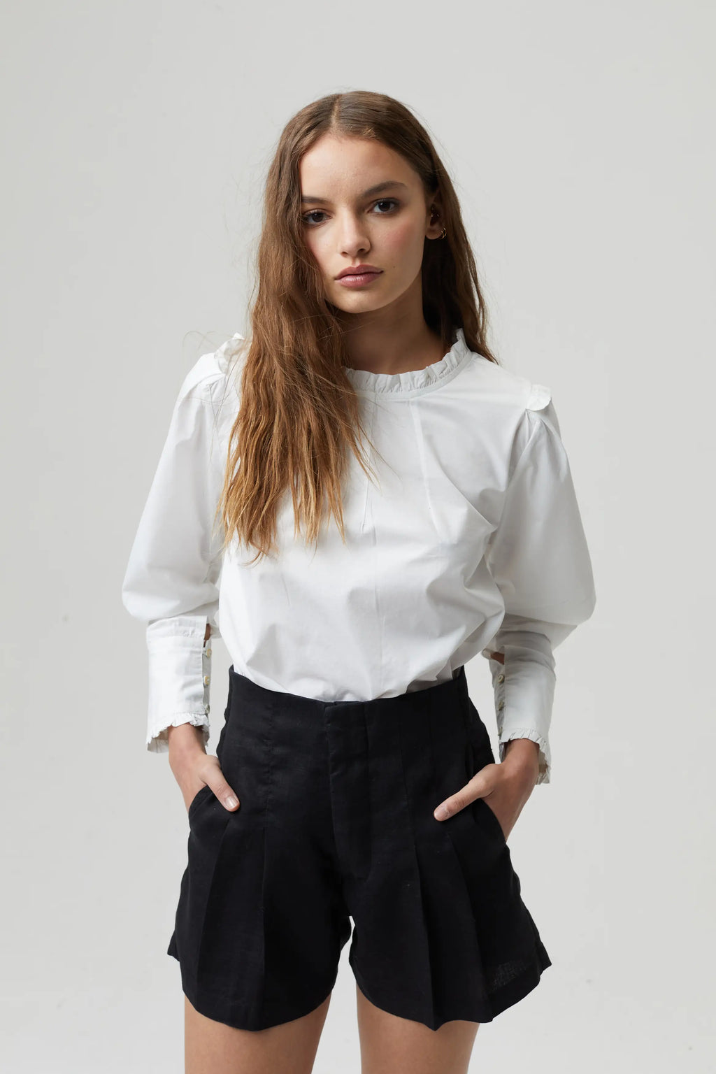 JANE COTTON POPLIN SHIRT OFF WHITE Chateau en Mae