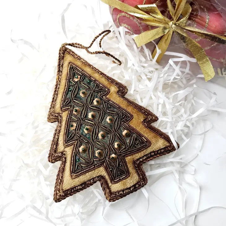 Embroidered Christmas Tree Ornament