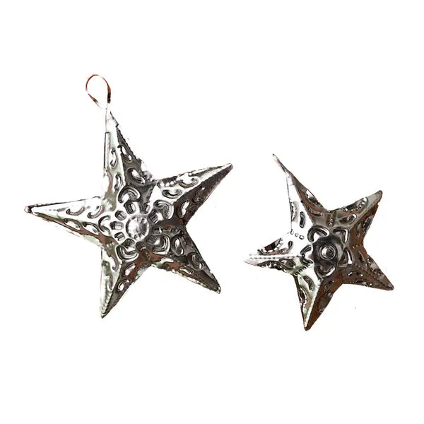 Traditional 5 Point Tin Star Ornament