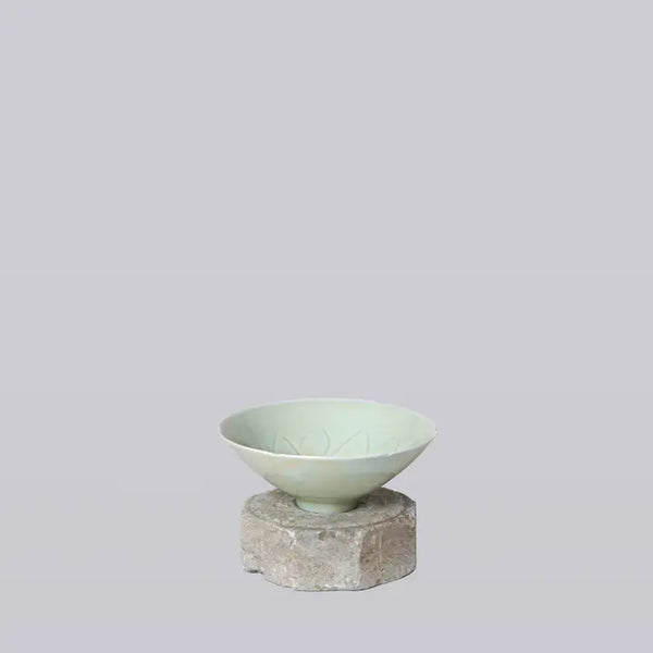 Celadon Porcelain Small Lotus Conical Bowl