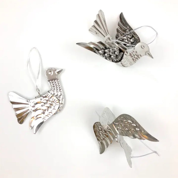 Tin Dove Ornaments