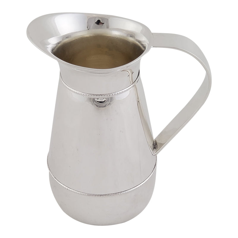 English Silver Plated Pitcher with Bead Edge