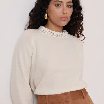 Tiziri Lace Collar Sweater