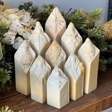 Soapstone 9-piece Kenya Soapstone Nativity Statue Sculptures