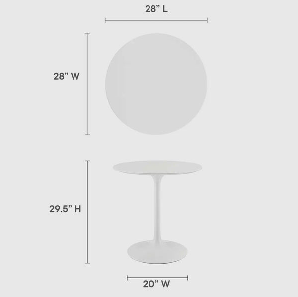 Lippa 28” Round Wood Top Table