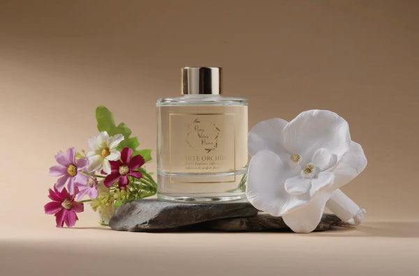 Golden Orchid Flower Diffuser Gift Set - White Orchid