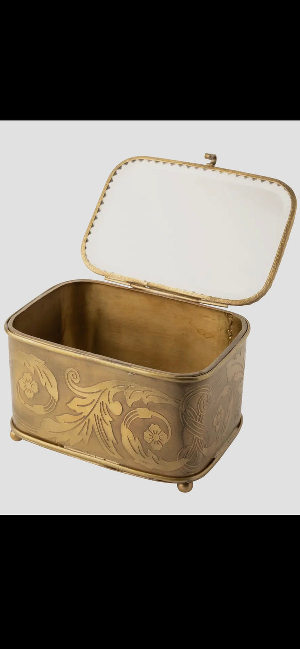 Etched Metal Footed Box