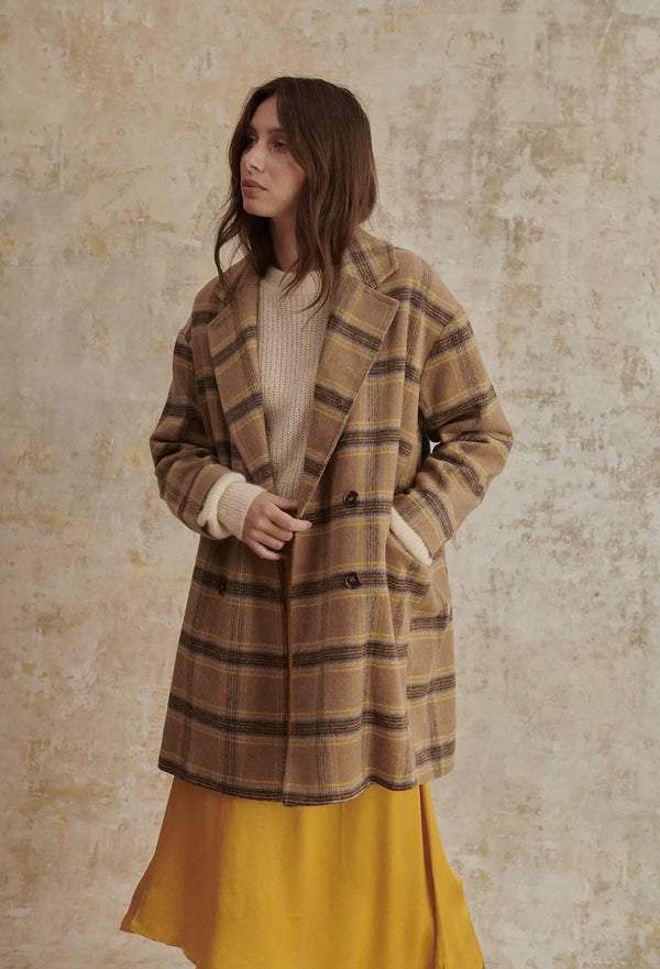 Mumbai Oversized Plaid Coat