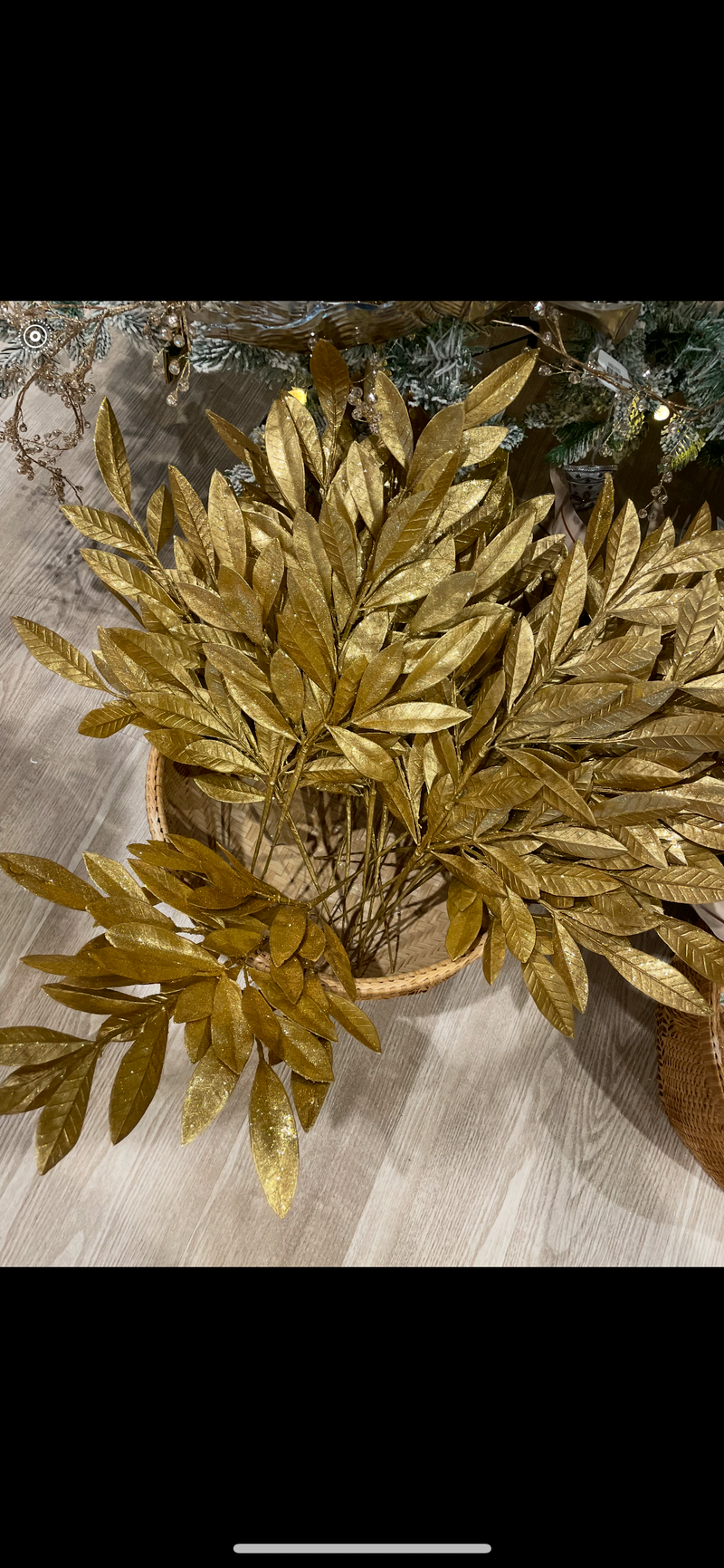 Gold Glitter Fern