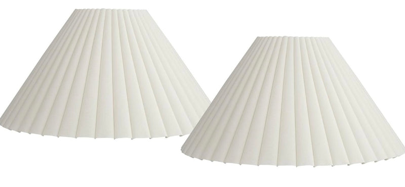 Box Pleat Empire Lamp Shades Antique White