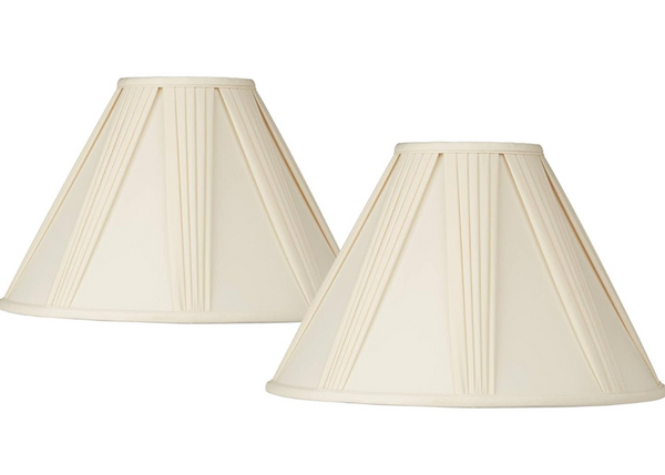 Empire Lamp Shade Ivory French Drape White