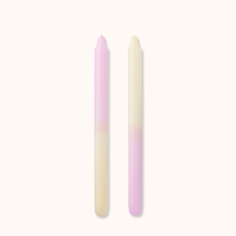 Dip Dye Candle: Pink Cotton s/2