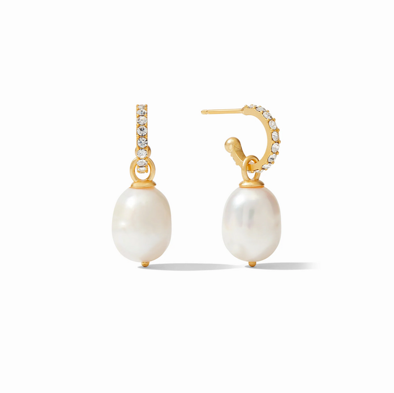 Odette Pearl Hoop & Charm Earring