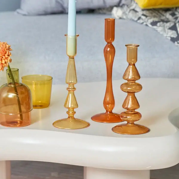 Borosilicate Glass Candlestick Holder