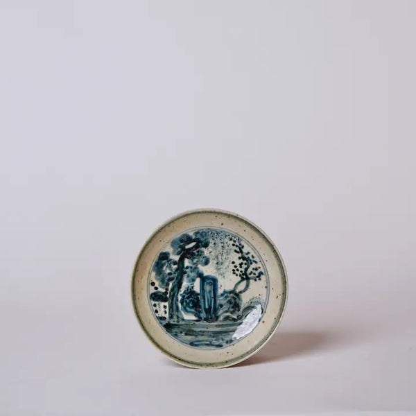 Small Blue and White Porcelain Three Friends Dish