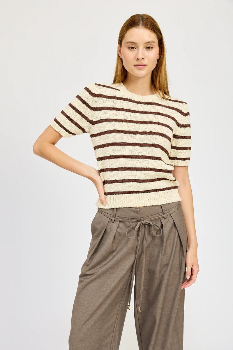 Noah Striped Knit Sweater Top