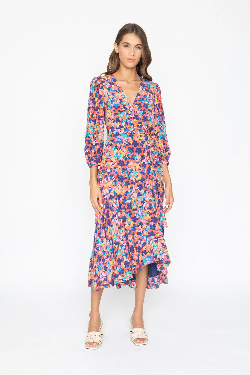 MOON STAMPED HIBISCUS MAXI