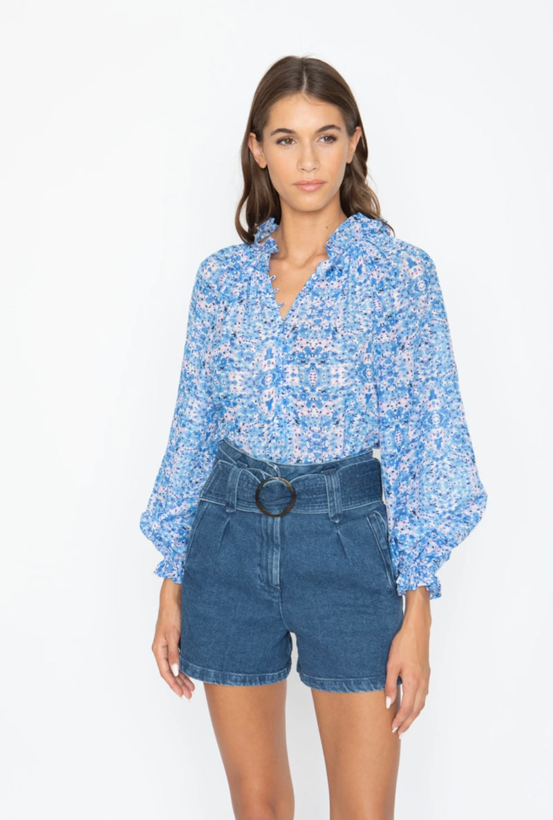 LEIGH FOLDED INK BLOT TOP