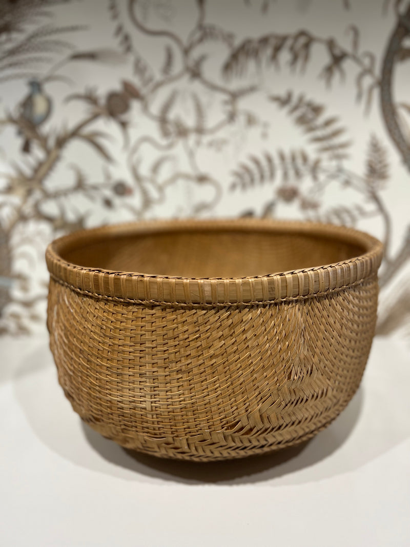 Round Bottom Smoked Bamboo Basket