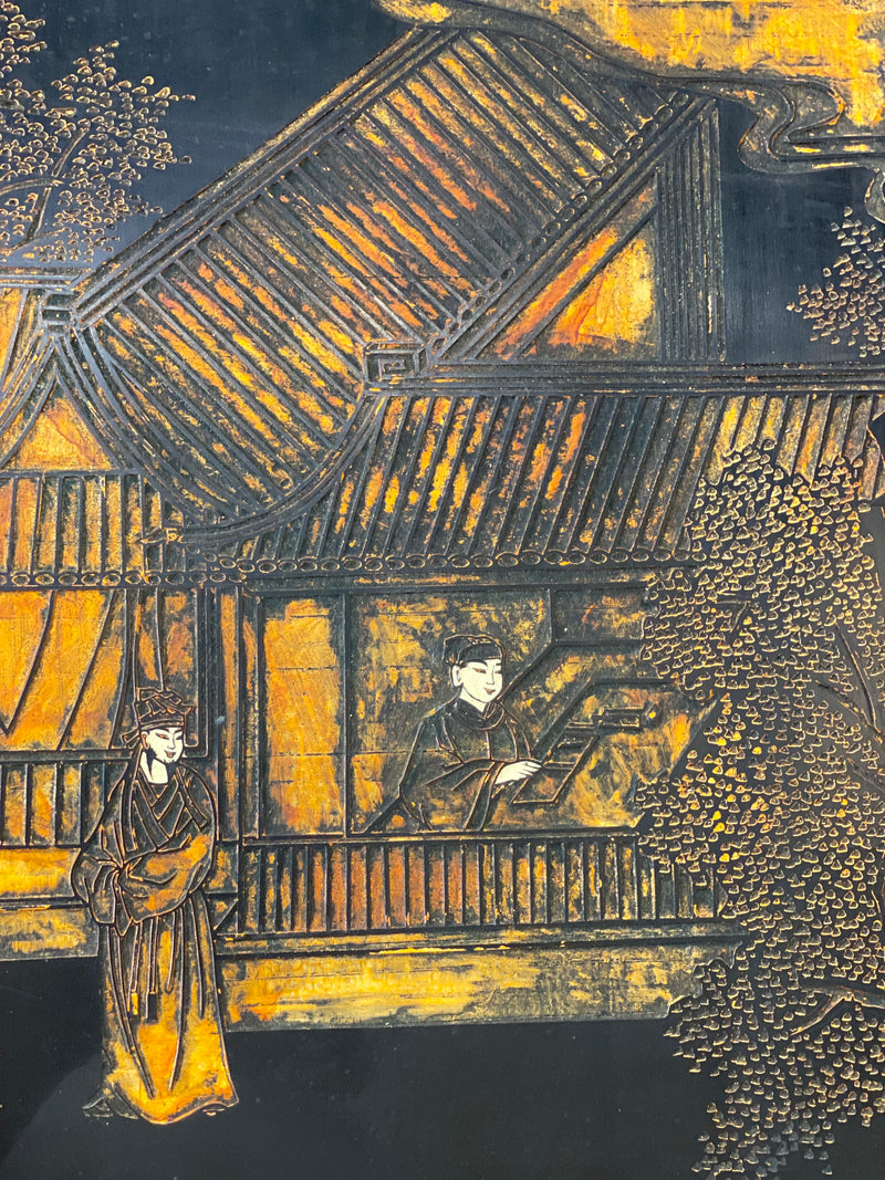 4 Panels - Black/Gold Chinese Screen