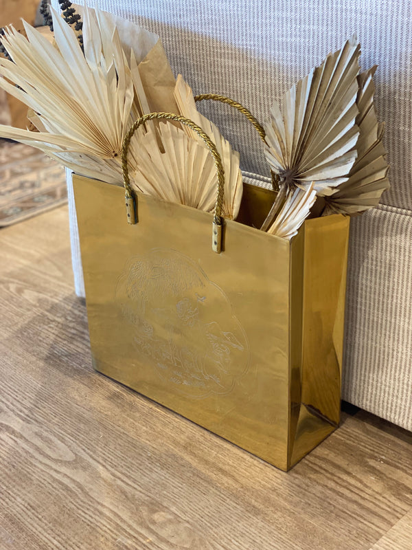 Vintage Brass Shopping Bag