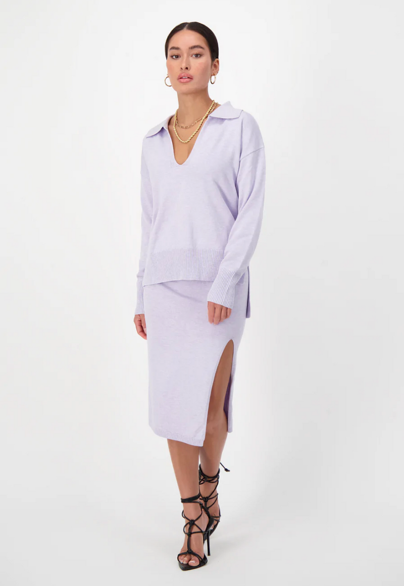 POLO SWEATER TOP LILAC