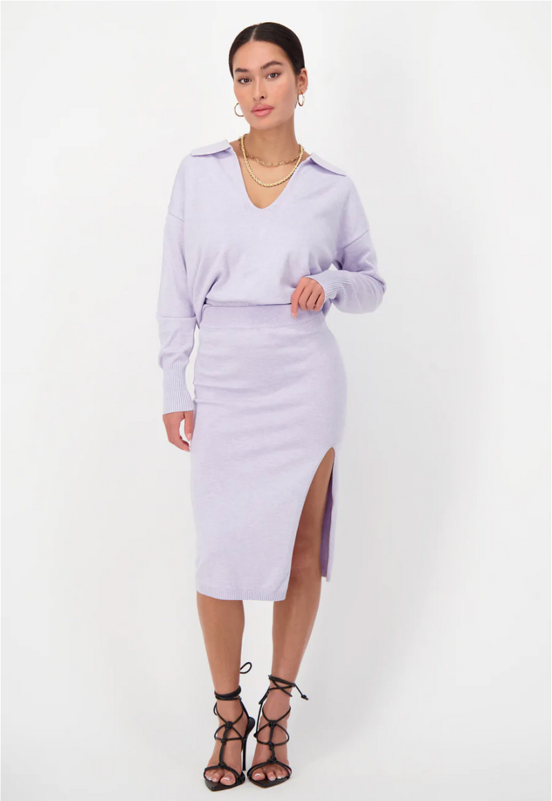 POLO SWEATER TOP LILAC