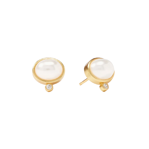 Antonia Stud Gold Pearl