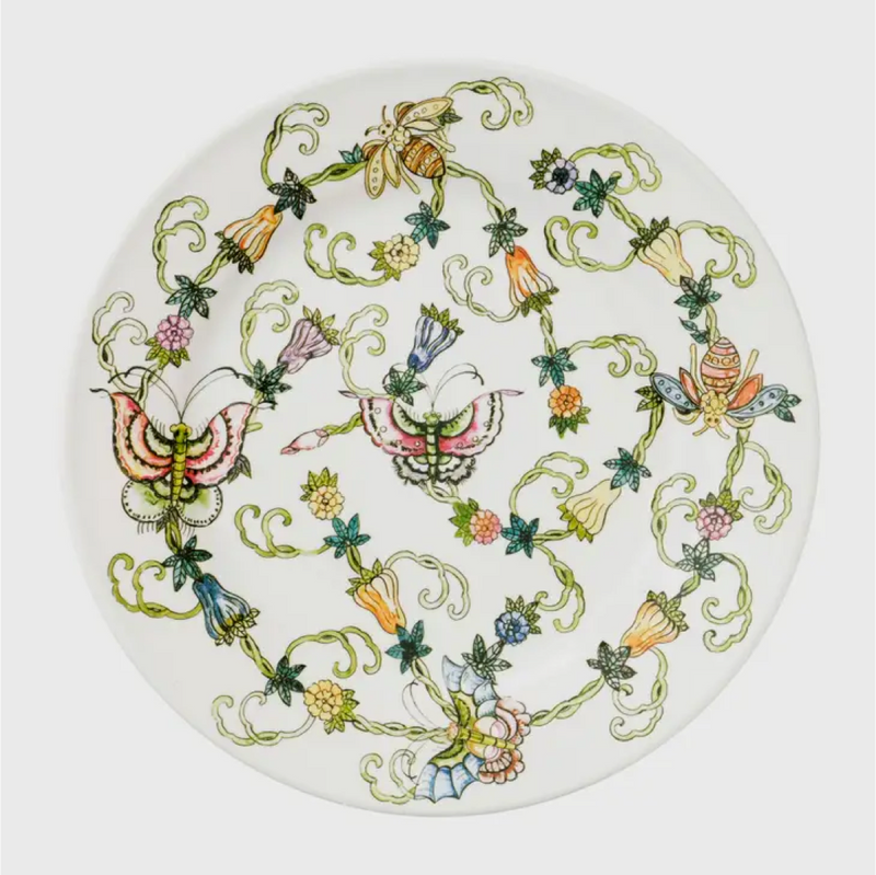 Butterfly and Bees Dinner Plates S/4