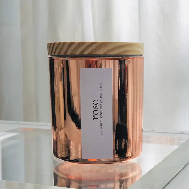 Minimalist Scented Candles Rose Gold
