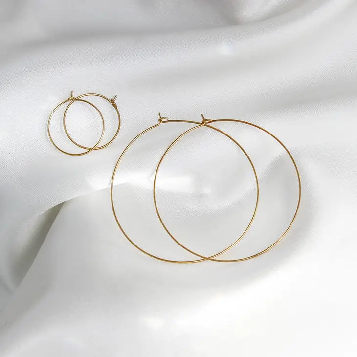 Circle Hoop Brass Wire Earrings