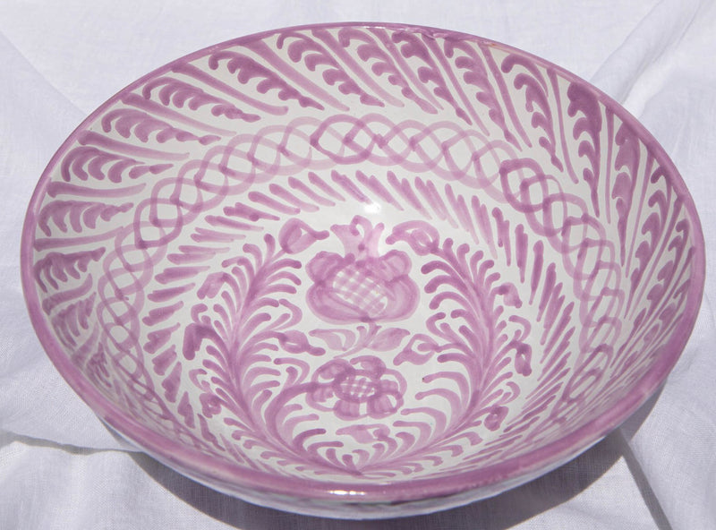 Large Bowl with Hand Painted Designs