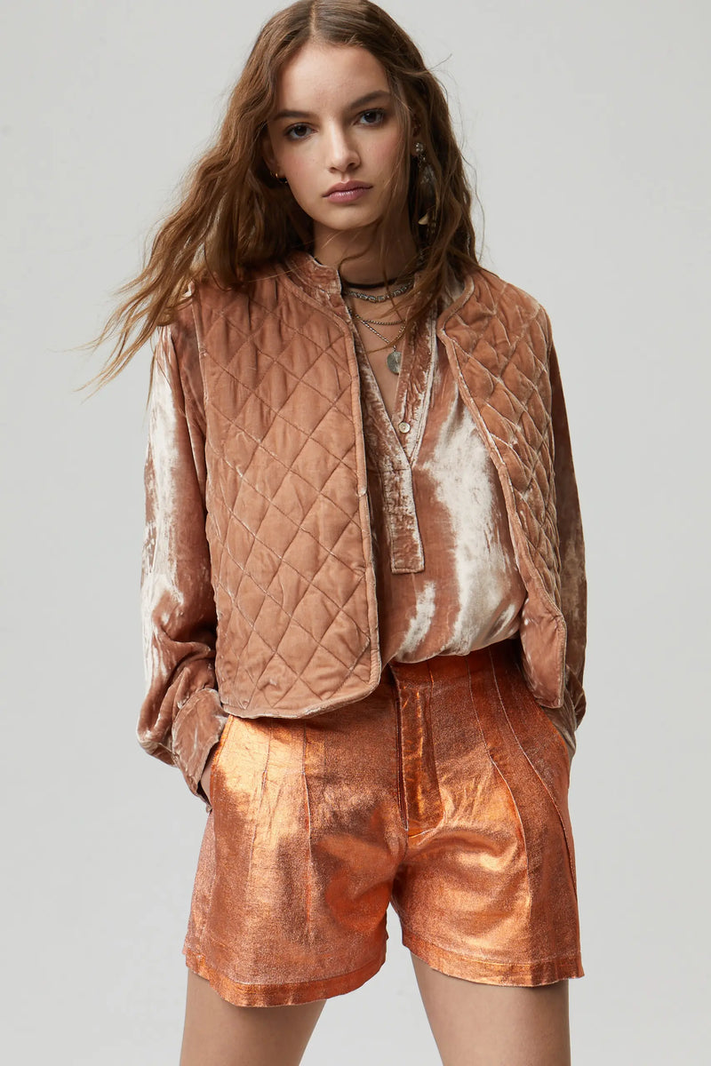 SUMAC VELVET VEST - BLUSH