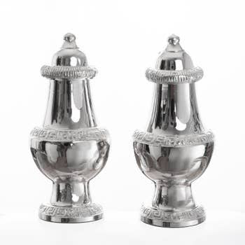 Large Chunky Greek Silver Salt & Peppers